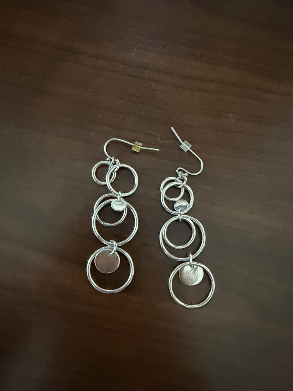 Lia Sophia Silver Multi-Ring Dangle Earrings
